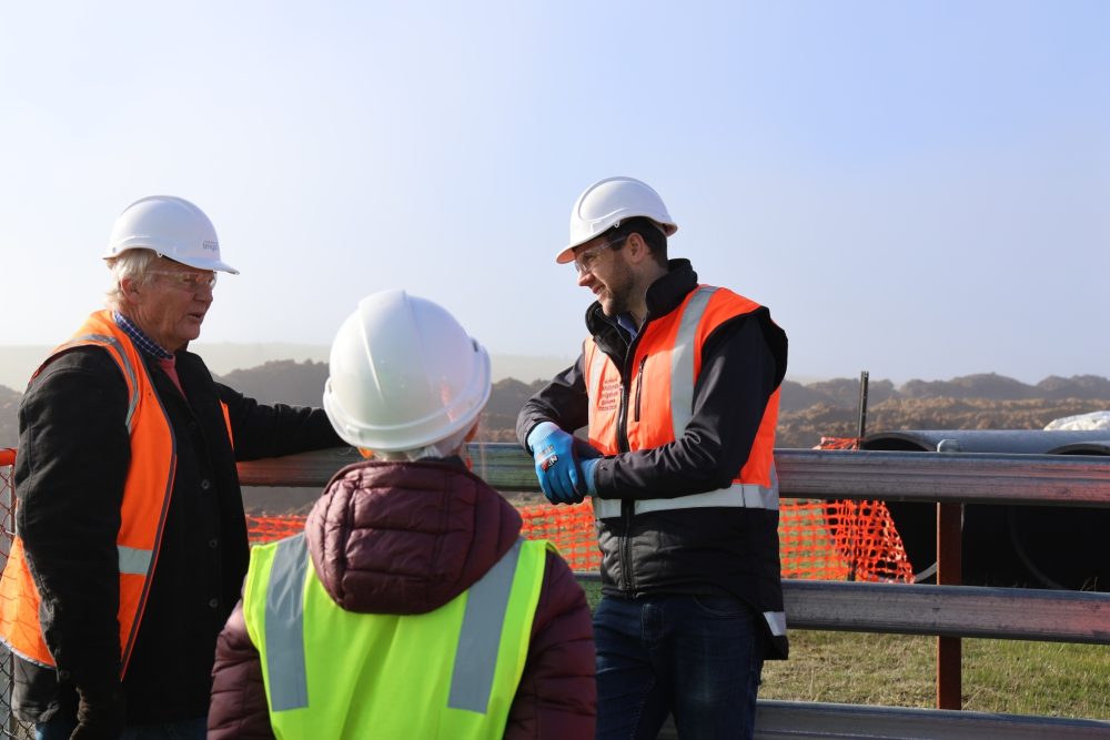 Project Manager Jacob Tierney with irrigators